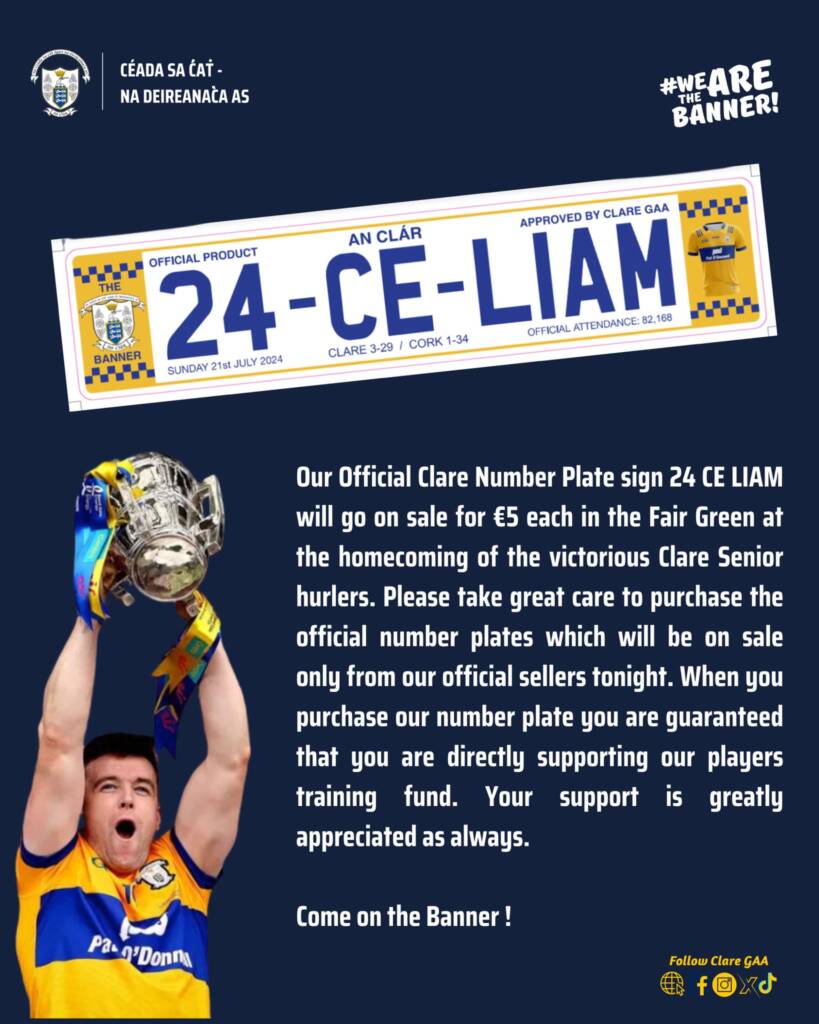 Official Licence Plate for Players Fund