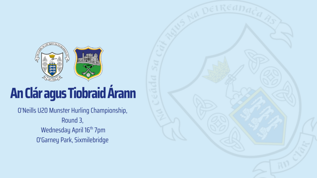 O’Neills U20 Munster Championship Clare V Tipperary